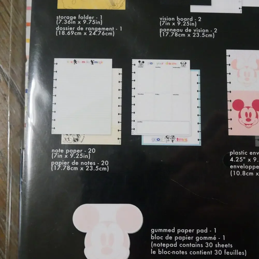 NEW Happy Planner Disney Minnie Mickey Classic Planner Companion Folders Papers